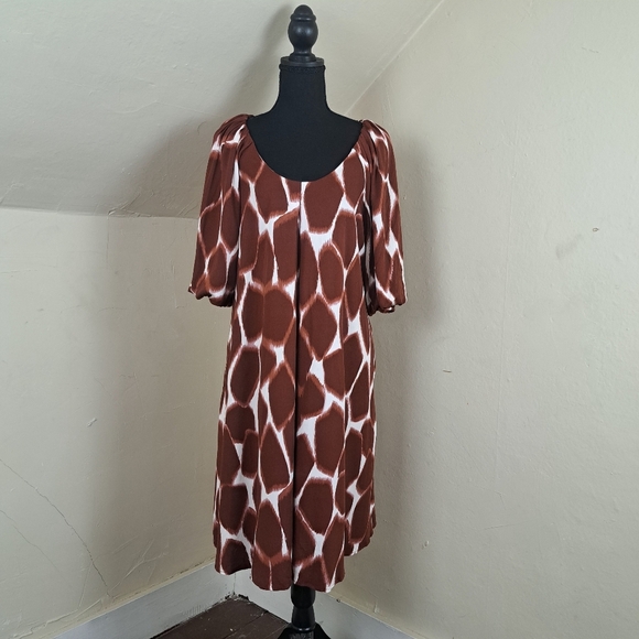Anthropologie Corey Lynn Calter Giraffe Tunic Dress Size L - Picture 2 of 13